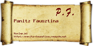 Panitz Fausztina névjegykártya